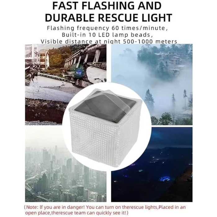 Портативний надувний світлодіодний кемпінговий світильник на сонячній енергії, що працює на повітряній подушечці, для походів у надзвичайних ситуаціях