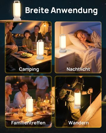 Сонячний кемпінговий ліхтар Eventek 8000 мАг, надяскравий складний світлодіодний кемпінговий ліхтар з 3 режимами та сенсорним керуванням, акумуляторний наметовий ліхтар IPX5 для відключення електроенергії, кемпінгу, походів, надзвичайних ситуацій