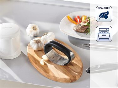 Прес для часнику, коромисло для часнику з нержавіючої сталі, можна мити в посудомийній машині, прес для часнику, інноваційний диза