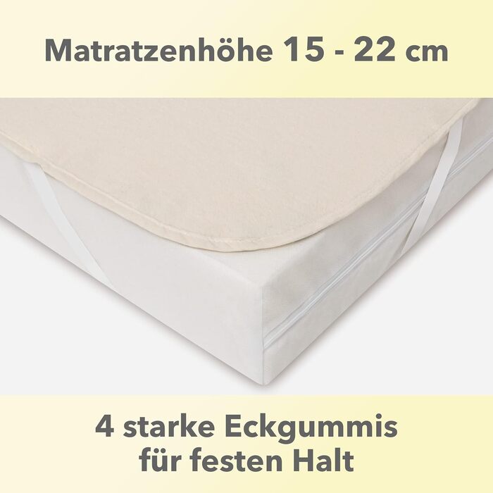 Наматрацник STUDIO Molton 200x200 см 100 бавовна Зроблено в Німеччині Виготовлено в зеленому кольорі Oeko-TEX Наматрацник з еластичними куточками Стійкий до кипіння, повітропроникний, безпечний для шкіри Натуральні кольори 200 x 200 см