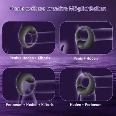 Віброкільце YAWNSHE, з 360° регульованим кліторальним стимулятором, чорне, силіконове, для пар