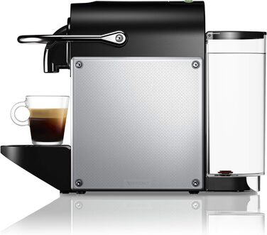 Кавова капсульна машина Nespresso De'Longhi EN 124.S Pixie Silver 1260 Вт 0,7 л Бічні панелі з перероблених капсул, сріблястий метал З бічними панелями з перероблених капсул Nespresso Single