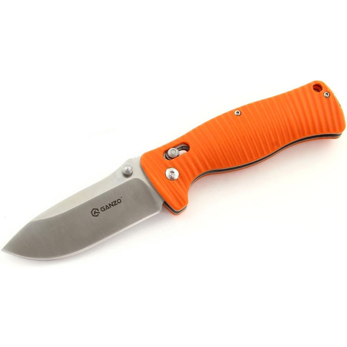 Ніж Ganzo G720 Колір рукоятки помаранчевий - Довжина клинка 9 см - Механізм замикання G-Lock - Сталь клинка нержавіюча сталь 440C