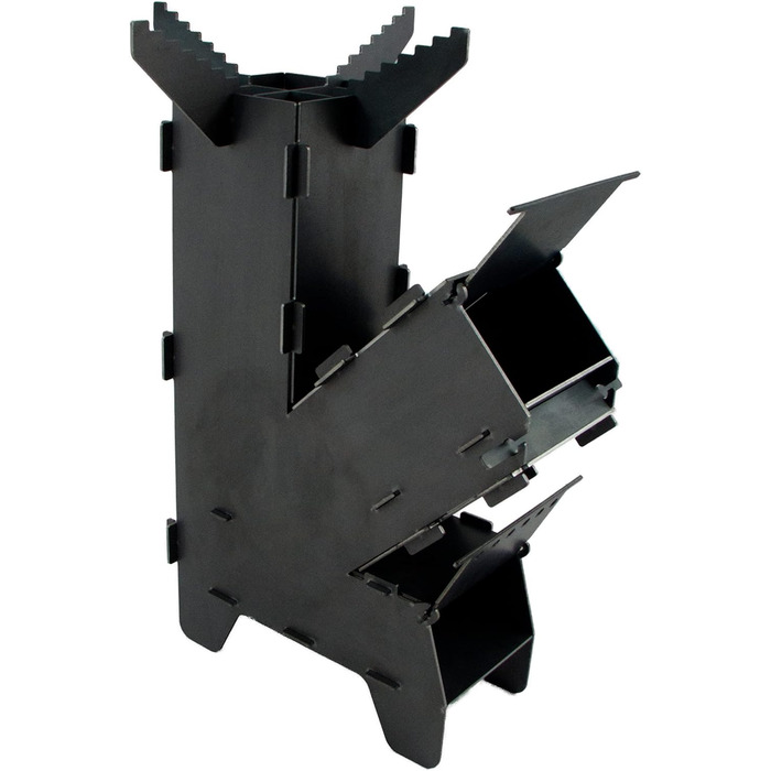 Велика система розетки Fire World Rocket Stove виготовлена з міцної сталі товщиною 3 мм