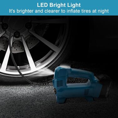 Акумуляторний компресор QUPERR для акумулятора Makita 18 В, електричний акумуляторний повітряний компресор 10,34 бар / акумуляторн