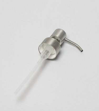 Мильна помпа Kapitan з нержавіючої сталі для дозатора для пляшок з різьбленням 28 мм, шліфована, 2 шт. и Шліфована нержавіюча стал