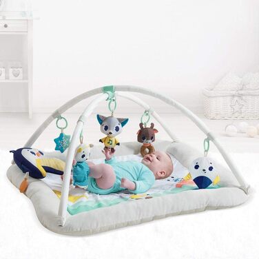 В-1 Play Mat Baby з музикою, 0 місяців, Play Blanket Baby, 18 заходів, інтерактивна музична фігурка, висококонтрастна дитяча книга, регульовані бантики, (Полярні чудеса), 2-