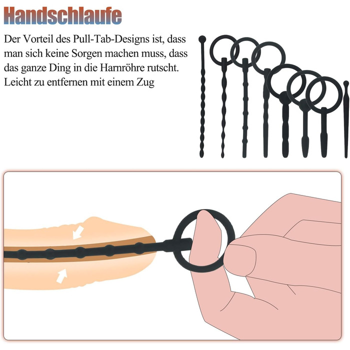 Розкішний набір з 8 уретральних розширювачів, силіконовий уретральний розширювач, багатофункціональні пробки, секс-іграшки, пеніс, стимуляція простати, еротична секс-іграшка для чоловіків, соло (чорний)