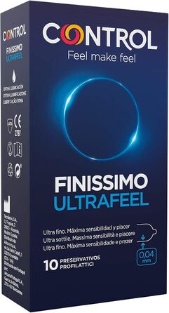 Презервативи Control Ultrafeel. Набір з 10 ультратонких презервативів, максимальна чутливість, змащені, безпечніший секс. Насолоджуйтесь ідеально підібраними презервативами для безпечних стосунків.