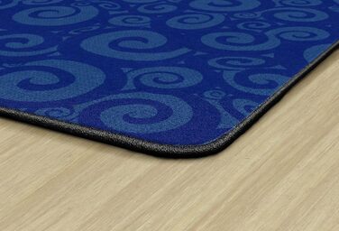 Дитячий килимок з візерунком вихор, 1,8 м х 2,4 м, синій, 389-32A