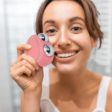 Масажер для очей, мікрострумовий масажер для обличчя масажер для обличчя, підтяжка обличчя для догляду за сухими очима Bexdug Pink