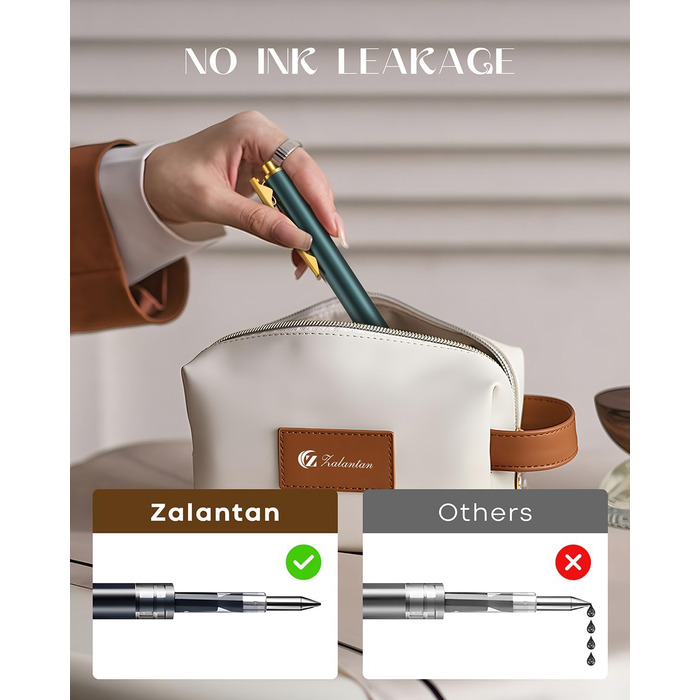 Металеві кулькові ручки, 0,5 мм - Плавне письмо, архівне чорнило, водонепроникні, розкішний латунний корпус, ідеальний подарунковий набір для школи, іспитів та офісного приладдя - 2 ручки/коробка