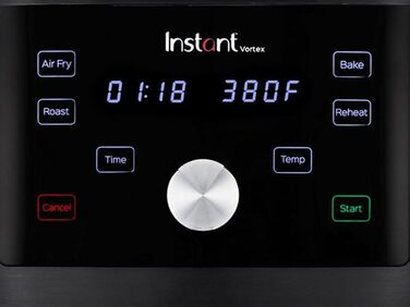 Аерофритюрниця Instant Brands Vortex 6 Plus 4-в-1 1700 Вт, 3.7 л - смаження на повітрі, запікання, смаження, гриль, дегідратор і підігрівач їжі Medium Digital (3.7 л)