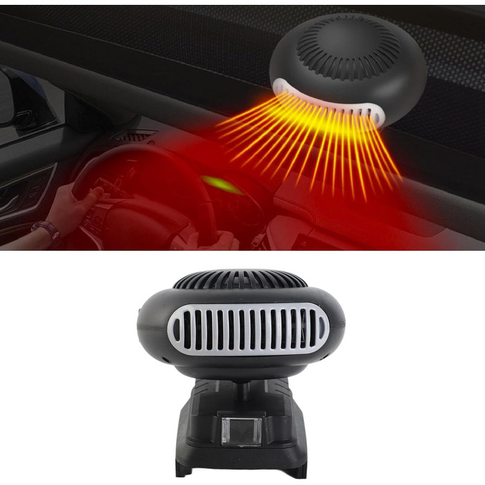 Портативний невеликий обігрівач, працює від батарейок для невеликих приміщень, 2 режими температури, обігрівач робочого місця, 170 Вт, 18 В, електричний вентилятор-обігрівач