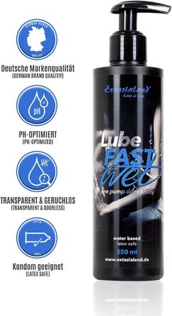 Водний гель-лубрикант Extasialand Lube Fastwet, 250 мл