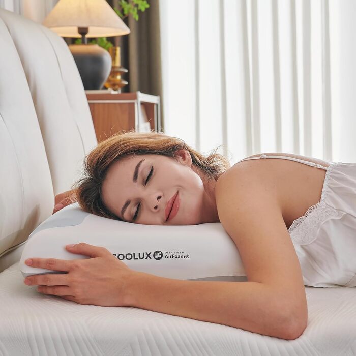 Ергономічна подушка з піни з ефектом пам&39яті 2 висоти (10/11,5 см) - подушка для підтримки шиї для сну на боці та на спині, сертифікована CertiPUR-US та Oeko-TEX 100, з наволочкою, яку можна прати