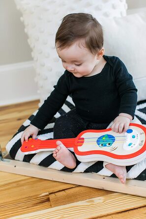 Дерев'яна музична іграшка Baby Einstein Hape Magic Touch Ukulele, 30 мелодій, 2 режими гри та регулювання гучності, від 12 місяців Ukulele Red