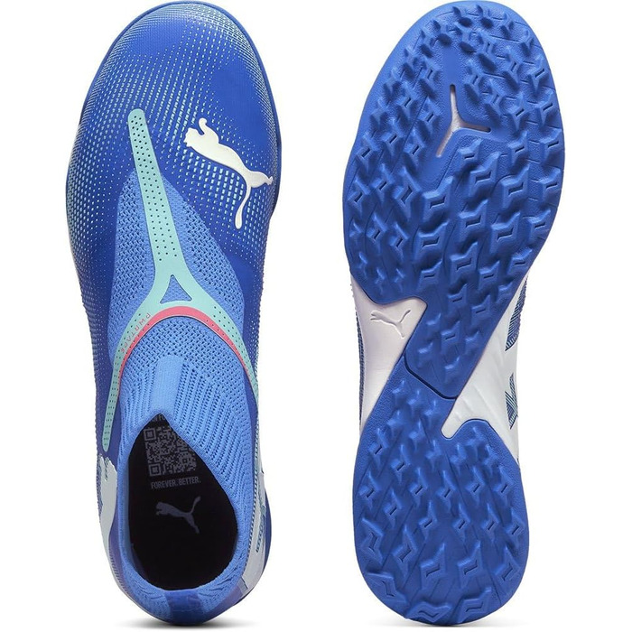 Футбольні бутси Puma Unisex Future 7 Match Ll TtSoccer 43 EU Bluemazing Puma White Electric Peppermint