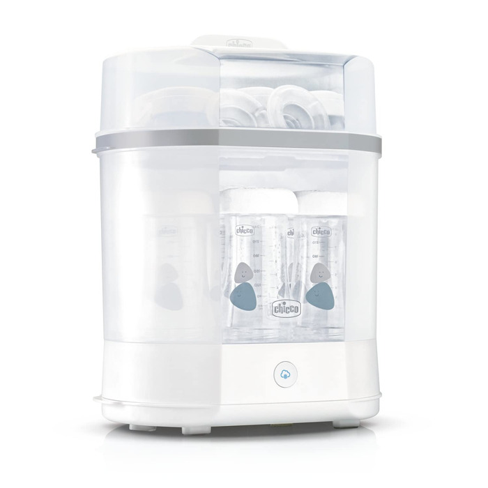 Стартовий набір Chicco, електричний стерилізатор, підігрівач для пляшечок і набір для пляшечок, 3 м&39які силіконові пляшечки з на