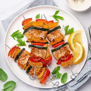 Аксесуари для двозонної фритюрниці, стійка з шампурами для двозонної фритюрниці Ninja Foodi AF300EU AF400EU аерофритюрниці, 304 аксесуари для подвійної аерофритюрниці з нержавіючої сталі для аксесуарів для фритюрниці, 2