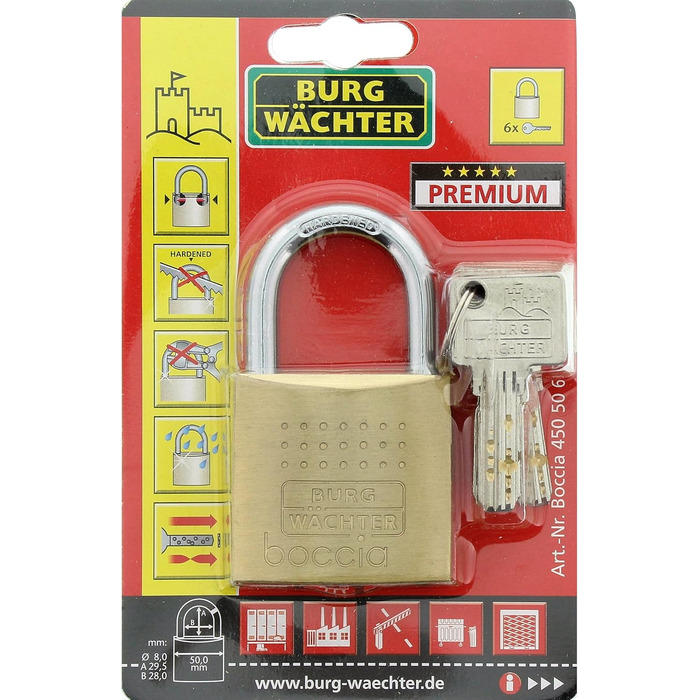 Замок навісний Burg-Wchter Boccia 450/50 SB
