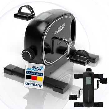 Педальний тренажер Juskys Sportivo - тихий домашній тренажер, фітнес-обладнання, для людей похилого віку, тренажер для рук, тренажер для ніг, міні-велотренажер для дому