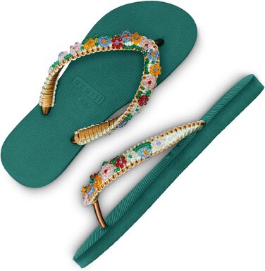 Узурій Макраме Дейзі Жіноча Стрінги Ручна робота 39/40 ЄС Темно-зелений