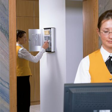 Міцна скринька для ключів Code 36 (комбінаційний замок) Шафа для ключів на 36 ключів, срібляста, 196623 Комбінаційний замок на 36 ключів