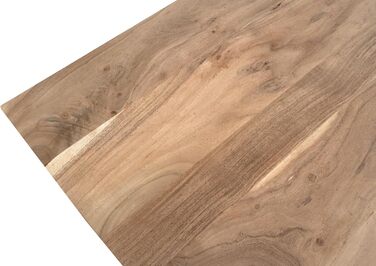 Обідній стіл SAM 200 x 100 см Rio, обідній стіл натурального кольору, масив акації, чорний металевий каркас-павук, прямі краї 200 x 100 см натуральний колір / чорний