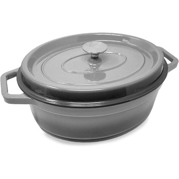 Велика каструля для барбекю з кришкою вогнетривка чавунна каструля емальована 33 см каструля об'ємом 5,5 л каструля підходить для