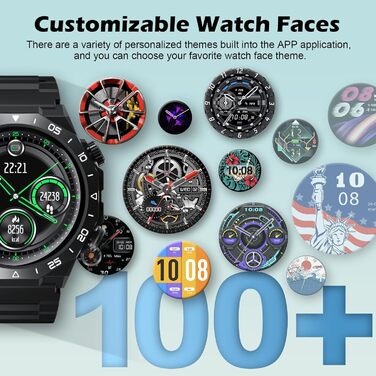 Розумний годинник для чоловіків та жінок, 1,39-дюймовий сенсорний фітнес-годинник з Bluetooth-дзвінками, ШІ-помічником, 112 спортивних режимів, фітнес-трекер, монітор серцевого ритму SpO2, монітор сну, крокомір, водонепроникний спортивний годинник IP68 дл