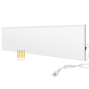 Інфрачервоний обігрівач 350 Вт, інфрачервона нагрівальна панель, настінний інфрачервоний обігрівач із захистом від перегріву, електричний настінний обігрівач, енергозберігаючий електричний обігрівач - 1220*320 мм, 350 Вт механічний вимикач