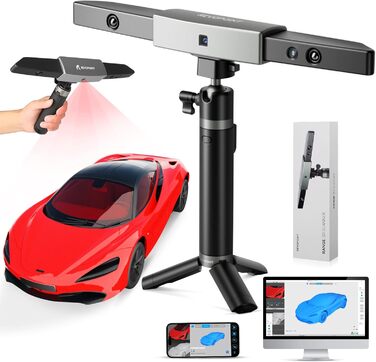 Сканер Revopoint Range, точність сканування 0,1 мм, швидкість сканування 18 кадрів в секунду, одна область сканування 360 мм x 650