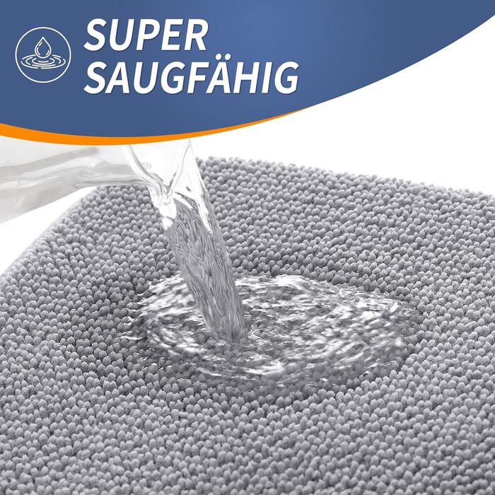 Килимок для ванної кімнати Homaxy з піни з ефектом пам&39яті, м&39який килимок для ванної, нековзний, можна прати, товстий килимок для ванної, абсорбуючий килимок для ванної, килимок для душу для ванної кімнати - 40x60 см, сірий