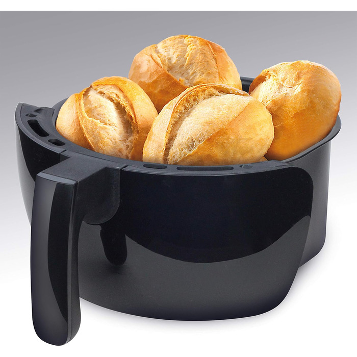 Аерофритюрниця 3 л - 3 в 1 Аерофритюрниця XL - Фритюрниця без олії - Фритюрниця з цифровим світлодіодним сенсорним екраном і 6 програмами - середня 1200 Вт