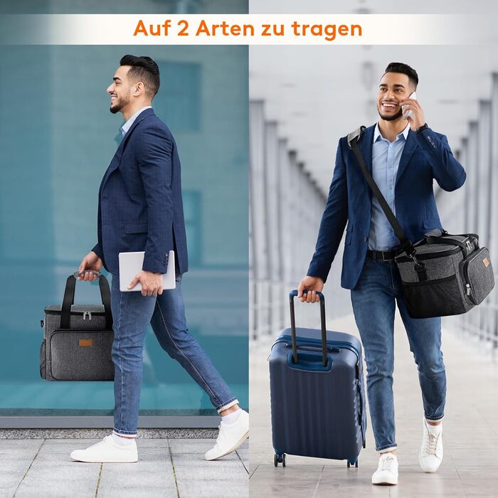 Сумка-холодильник Lifewit 24L 40 Can, маленька ізольована сумка-холодильник для використання в дорозі, складна сумка для обіду для чоловіків та жінок, водонепроникна термосумка для їжі, пива, роботи, пляжу, подорожей, темно-сіра 24L темно-сіра