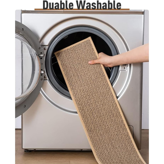 Нековзні сходинки PADOOR, гумова основа для дерев&39яних сходинок, 15 шт. , килимові сходинки без залишків для дітей та собак, 20,3 x 76,2 см, бежевий