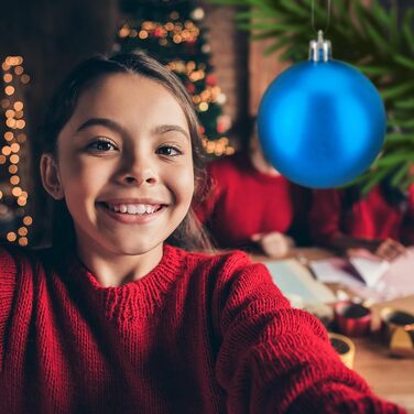 Різдвяні кульки набір із 100 шт петрольово-сині Relaxdays