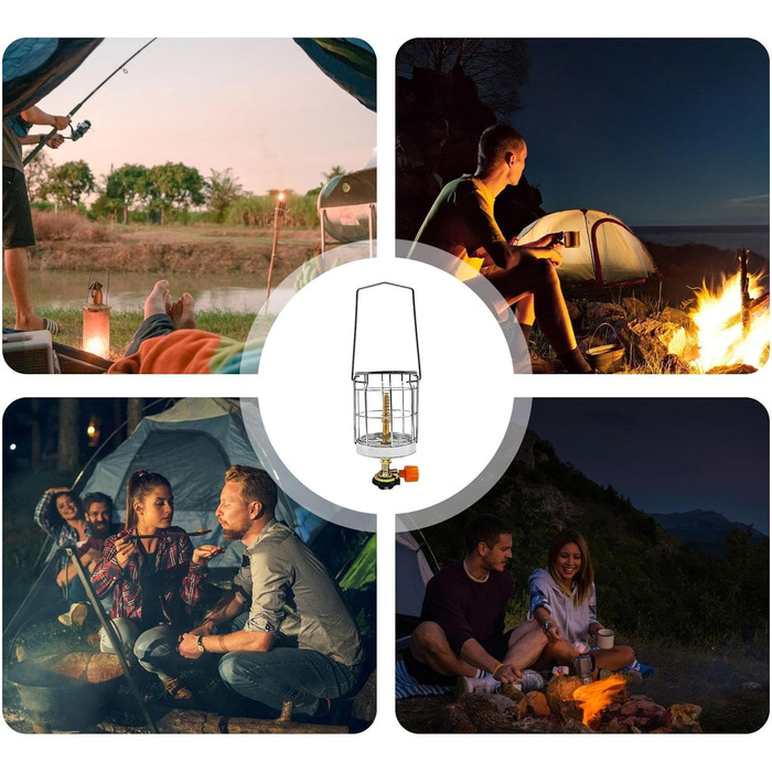 Пропанові ліхтарі, легкі газові ліхтарі для кемпінгу, портативний газовий ліхтар для кемпінгу, газовий ліхтар з п&39єзорозпалом, ліхтарі для відключення електроенергії з ручкою, для аварійного та домашнього використання, кемпінгові ліхтарі