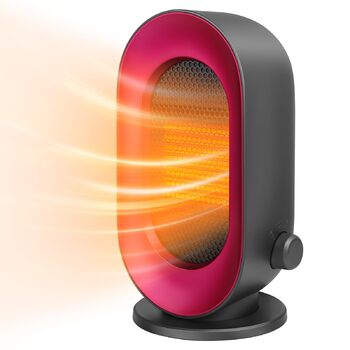 Енергозберігаючий вентилятор-обігрівач, невеликий вентилятор-обігрівач Sendowtek 900 Вт з керамічним нагрівальним елементом PTC, 3 режими нагріву, швидкий нагрів, захист від перегріву та перекидання, портативний електричний обігрівач для дому, офісу, спал