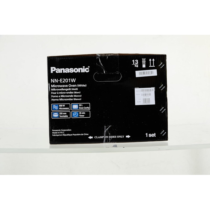 Мікрохвильова піч Panasonic NN-E201WMEPG Solo (800 Вт, 20 літрів) Біла без гриля Одинарна біла