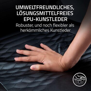 Ігрове крісло з адаптивною поперековою підтримкою (амортизація з піноматеріалу високої щільності, екологічно чиста шкіра EPU без розчинників, 4D підлокітники) Чорний Чорний Iskur V2, 2 -