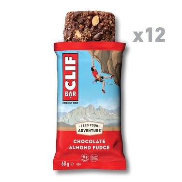 Енергетичні батончики CLIF Bar, шоколадно-мигдальний фадж, упаковка з 12 шт. (12x68 г)