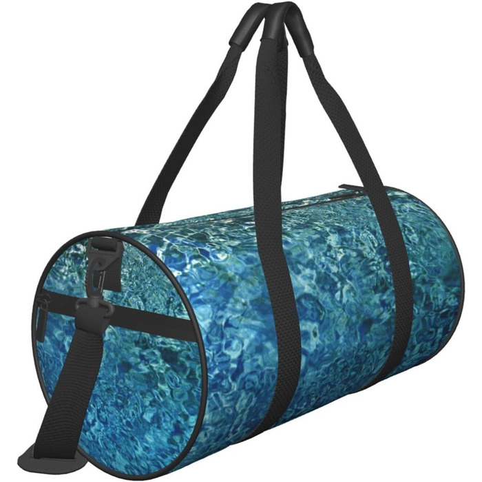 Спортивна сумка-мішок для подорожей та пляжу, з принтом морської поверхні, чорна, універсальний розмір, дорожня сумка