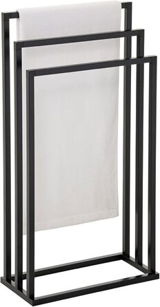 Рушникосушка KUNO, вішалка для рушників, з 3 рушникосушками, з металу, чорна