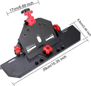 Плиткоріз Плиткоріз для кутової шліфувальної машини під кутом 45 градусів Простий розсувний склоріз та плиткоріз Інструмент для різання та зняття фасок для кутової шліфувальної машини 115/125 мм червоний