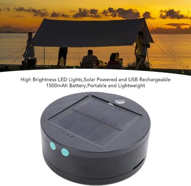 Водонепроникний акумуляторний сонячний кемпінговий ліхтар, для зовнішньої атмосфери, портативний, згортається, кемпінговий ліхтар, світлодіодний