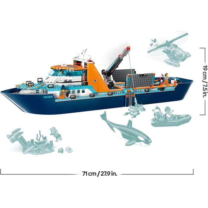 Конструктор LEGO City Арктичне дослідницьке судно, 815 деталей