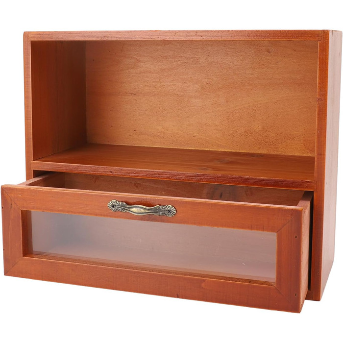 Коробки для зберігання Qcwwy, органайзер, прозора шухляда, полиця для дисплея, шафа для зберігання ювелірних виробів, косметики, офісного приладдя, кухні, вітальні, спальні, вінтажного стилю