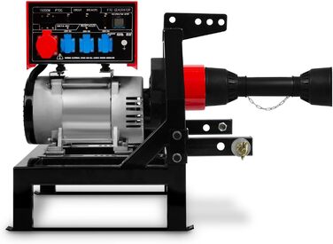 Генератор ВВП EBERTH 18.75 кВА, аварійний генератор AVR, 3x230V / 400V IP44, ВВП 1-3/8 6 зубів, 3-х точкова підвіска, генератор для сільського господарства, рекомендована потужність ВВП 25 к.с.